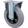Fast hjul - gummihjul - rullelager - hjul ˜ 80 til 200 mm - høyde 105 til 237 mm - lastekapasitet 50 til 205 kg