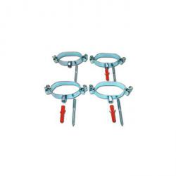 Oval clamp set - set of 4 - with dowels and screws - price per set