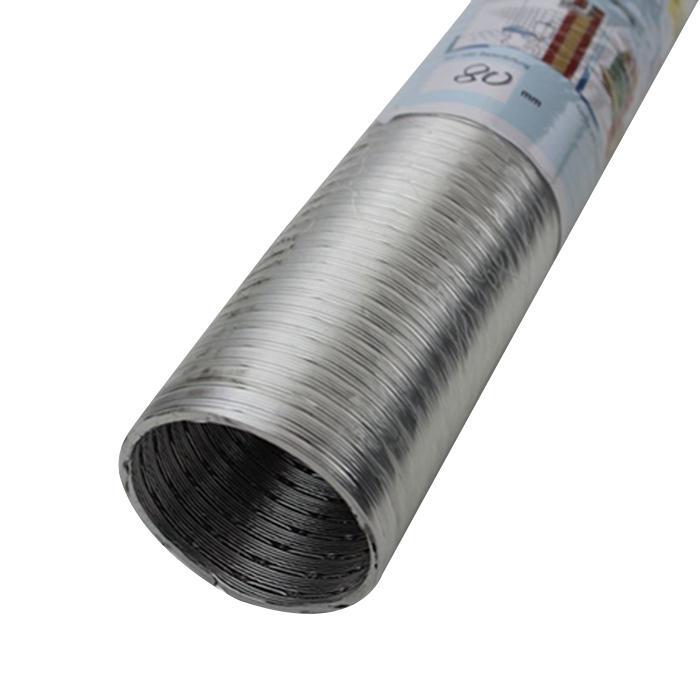 Aluminum flex pipe flex hose- 1-ply - non-flammable - inner Ø - up to 350 °C - 2.5m roll