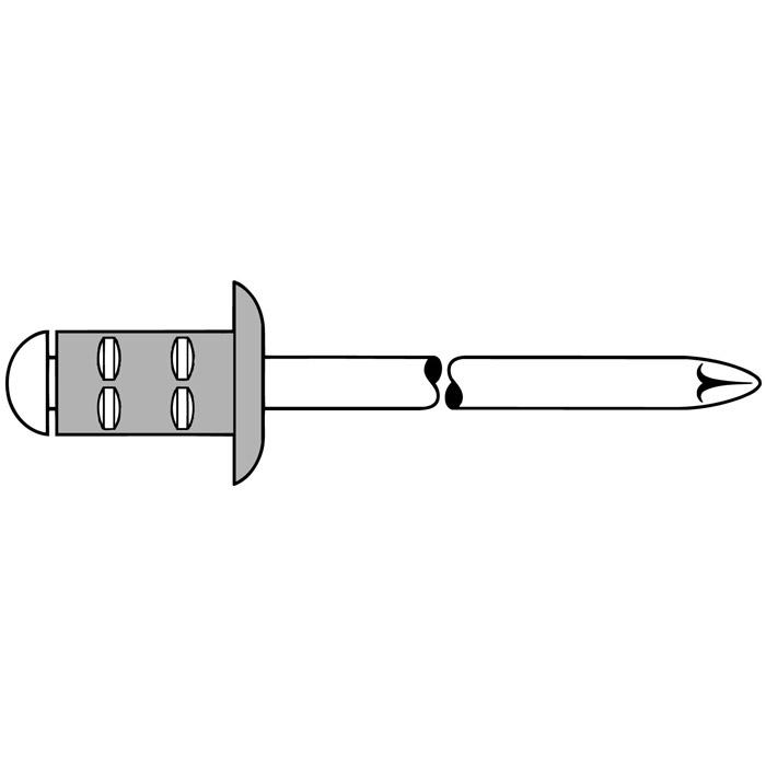 Blindnit PolyGrip® - Flatrundat huvudet - grafitsvart (RAL 9011)