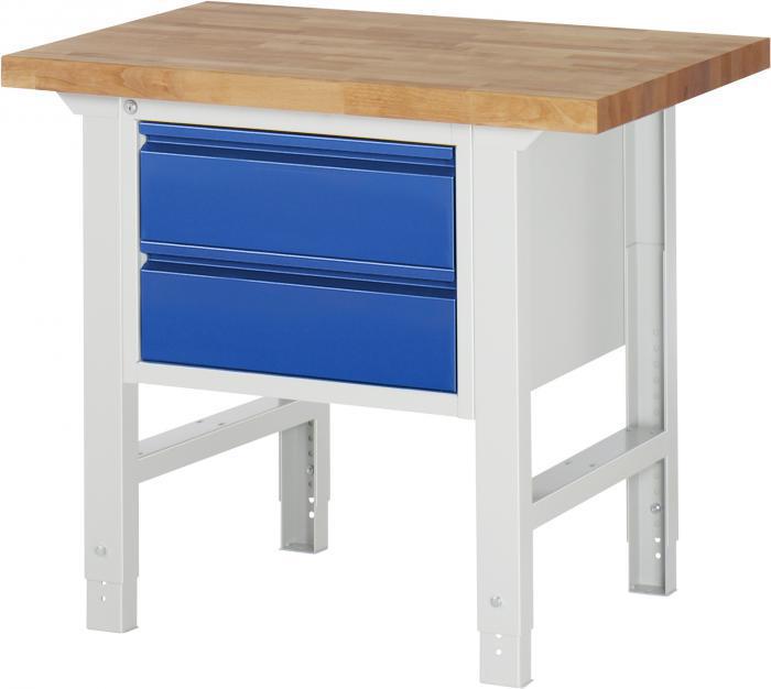 Workbench "Basic 7125" - height adjustable - max. 750 kg - with drawers