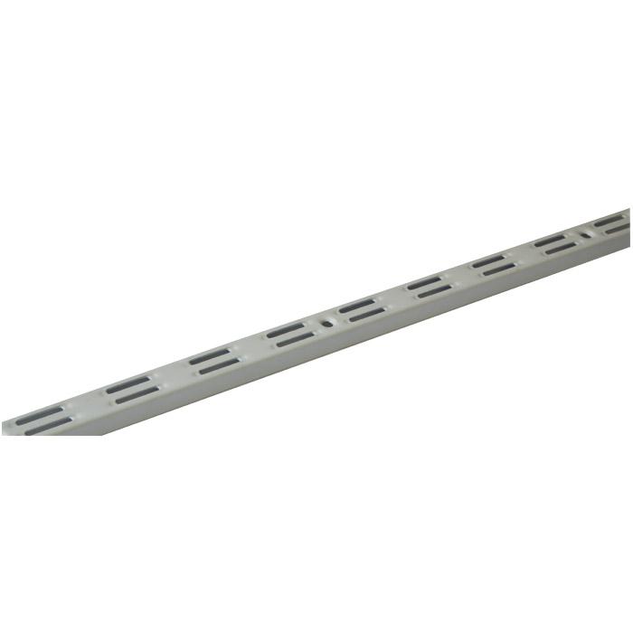 Wall rail - double row - 500 to 2000 x 50 mm - white or aluminum white - PU 10 pieces - price per PU