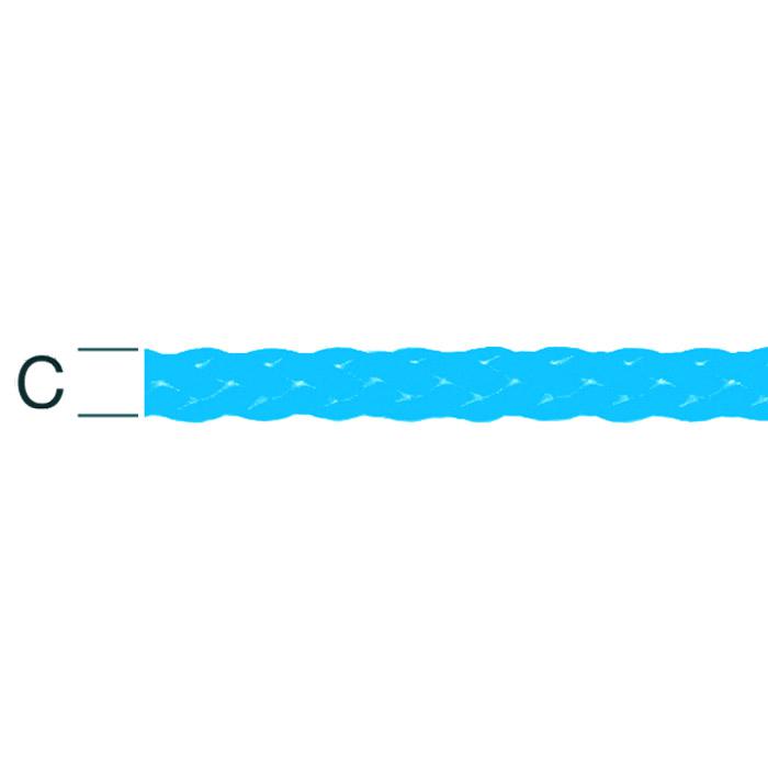 PP cord - polypropylene - round braided - spool size 250 x 80 mm - on spool