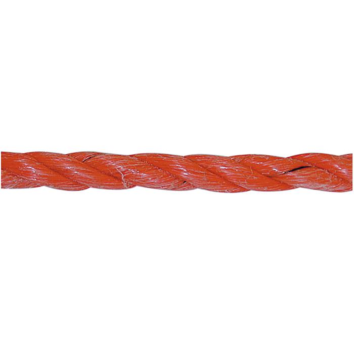 Rope - twisted - polypropylene - blue or orange - on spool - price per roll
