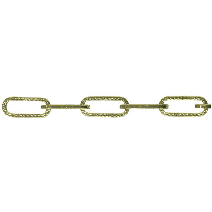 Decorative chain - hammered square - on spool - price per roll