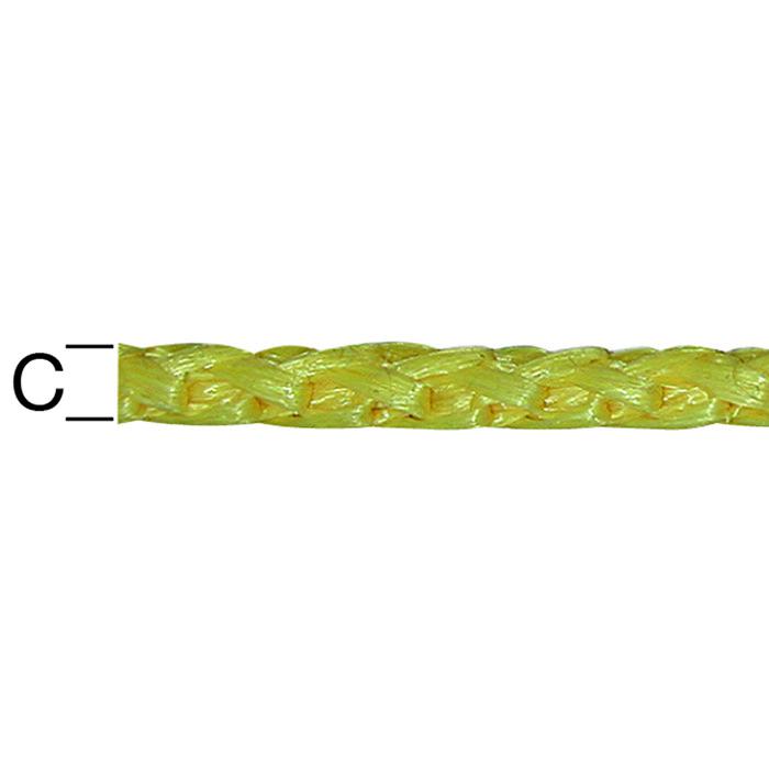 Corde - tressée - polypropylène - Ø 4 mm - longueur 150 m - sur bobine - prix par rouleau