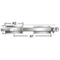Double gate - can be used on the right and on the left - bolt with double bearing - price per piece or PU