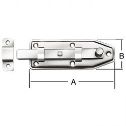 Window latch - straight - with loop - price per pack