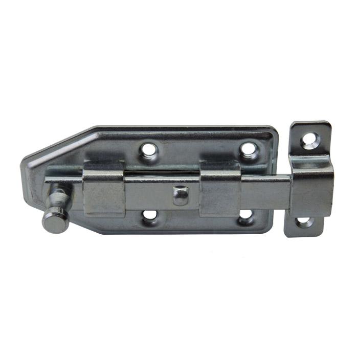 Door button latch - steel - straight - with loop - galvanized - price per PU