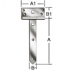 Cross hanger - steel - heavy - galvanized or cataphoresis