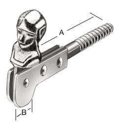 Slutarlås - stål - galvaniserat - för skruvning av gänga 10x55 - paket med 10 eller 20 stycken