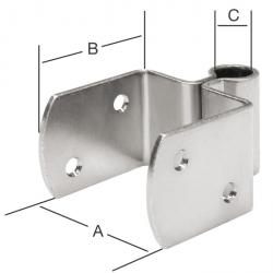 Flettet gjerdetape - stål - U-form - galvanisert - for dor Ø 10 mm - pris per pakke