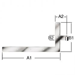 Framdörrgångjärn - stål - galvaniserad - för dorn Ø 16 mm - 2 delar (1 vänster, 1 höger) - pris per PU