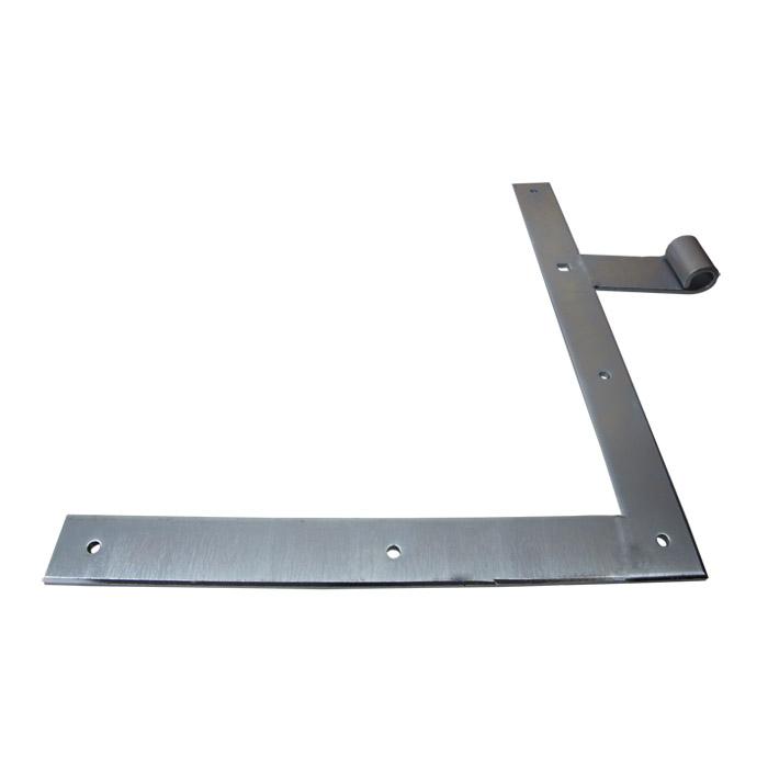 Front door hinge - steel - galvanized - for mandrel Ø 16 mm - 2 pieces (1 left, 1 right) - price per PU