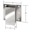Screw-on post support - steel - hot-dip galvanized - number of holes 10 - PU 10 pieces - price per PU