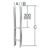 H-stolpeanker - for høje ventilatorer og sigtbeskyttelseshegn - CE-mærket - pris per stykke
