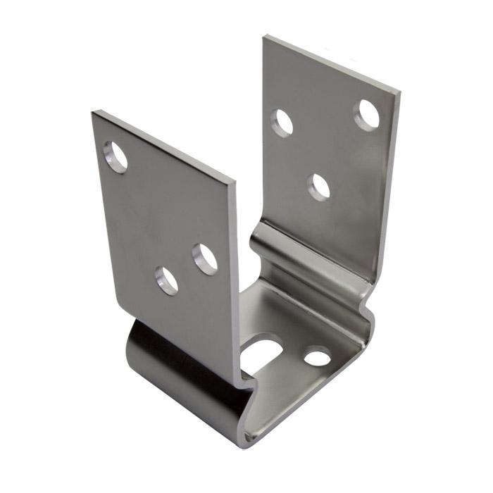 U-shaped support shoe - heavy - steel or stainless steel (V2A) - screw-on - CE marking - price per piece