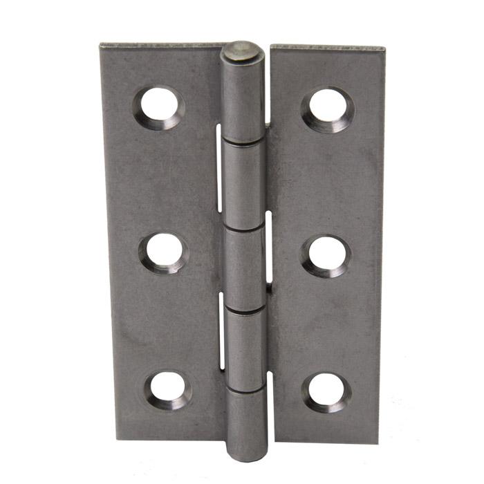 Hinge - rolled - narrow - stainless steel - price per pack