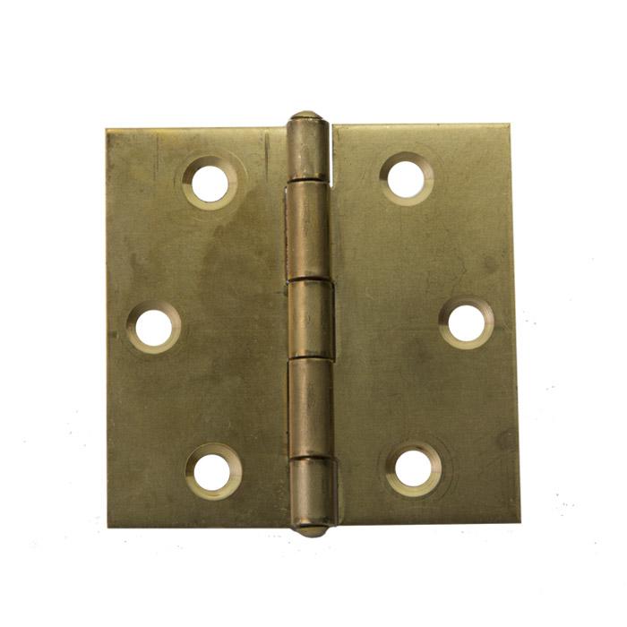 Hinge - rolled - square - brass - price per pack