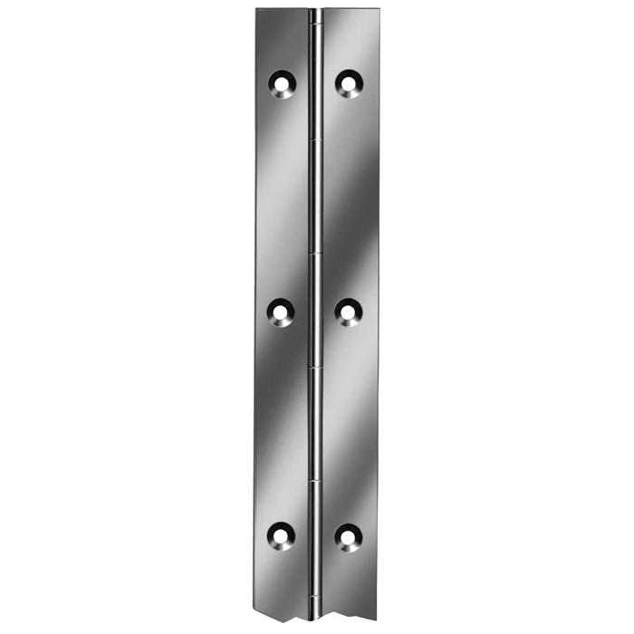 Bar hinge - undrilled - rolled - stainless steel or blank iron - price per unit