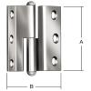 Standard hinge - rolled - right / left - cranked - pack of 20 pieces - price per pack