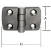 Polyamide hinge - with stainless steel pin - pack of 10 - price per pack
