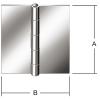Hinge - square - rolled - undrilled - price per piece or PU