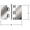Cerniera per finestra in acciaio - laminata - acciaio inossidabile - resistente - non forata - confezione da 24 - prezzo per confezione