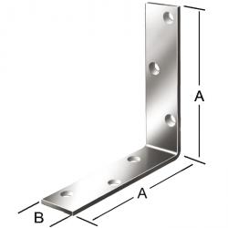 Balkvinkel - stål - förzinkad - försänkt på insidan - tjocklek 5 mm - 10 st.
