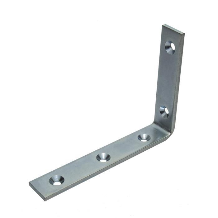 Angle - strong - galvanized - unequal legs - recessed inside - pack of 20 pieces - price per pack