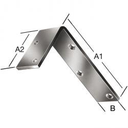 Strong angles - galvanized - recessed inside - pack of 10 pieces - price per pack