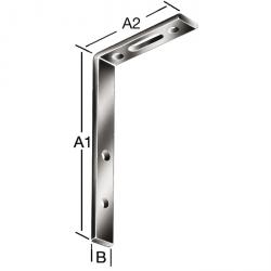 Gardin vinkel - stål - materiale tykkelse 3,5 mm - 20 stykker - pris per antal