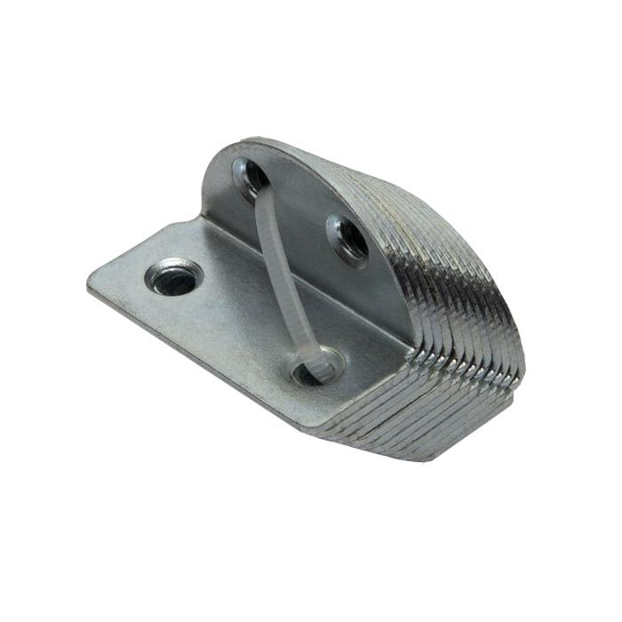 Supporto in truciolare - acciaio - svasato all'interno - zincato - 40 x 20 mm - prezzo per confezione