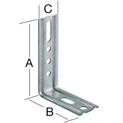 Adjustment angle - steel - embossed - sendzmir galvanized - price per PU
