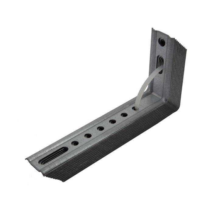 Adjustment angle - steel - embossed - sendzmir galvanized - price per PU