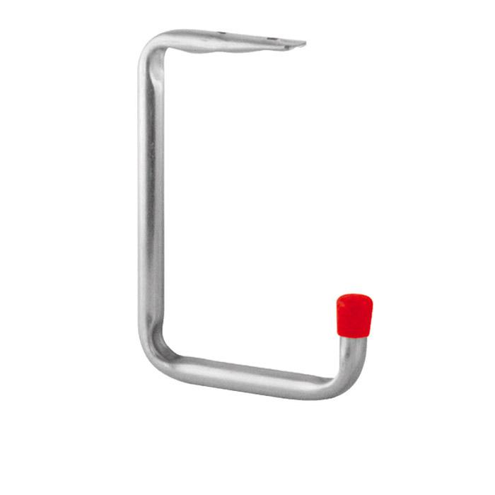Wall hook / ceiling hook - steel - galvanized - with red end caps - price per piece