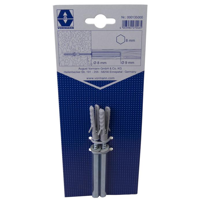 Supporto staffa a bullone - acciaio / zincato - dimensioni da 8 a 12 mm x da 69 a 145 mm - confezione da 10 e 20 pezzi - prezzo per confezione