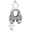 Rope clamp - steel or stainless steel (V2A) - price per PU