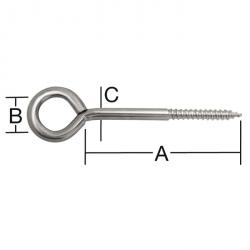 Eye bolt - steel - galvanized - pack of 10 - self-service package - price per pack