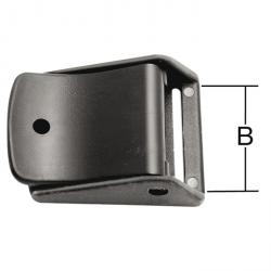 Fermeture à pinces - plastique - noir - pour ceintures - 5 pièces - Prix par unité de mesure