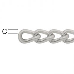 Curb chain - steel - spool size 90 x 80 mm - on spool - price per roll