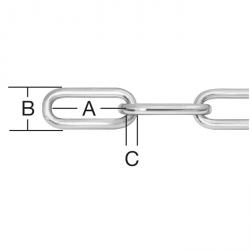 Łańcuch okrągły stalowy - kształt C - ocynkowany - zgrzewany bez zgrubienia - towar w wiązce - 30 m - opakowanie 1 wiązka
