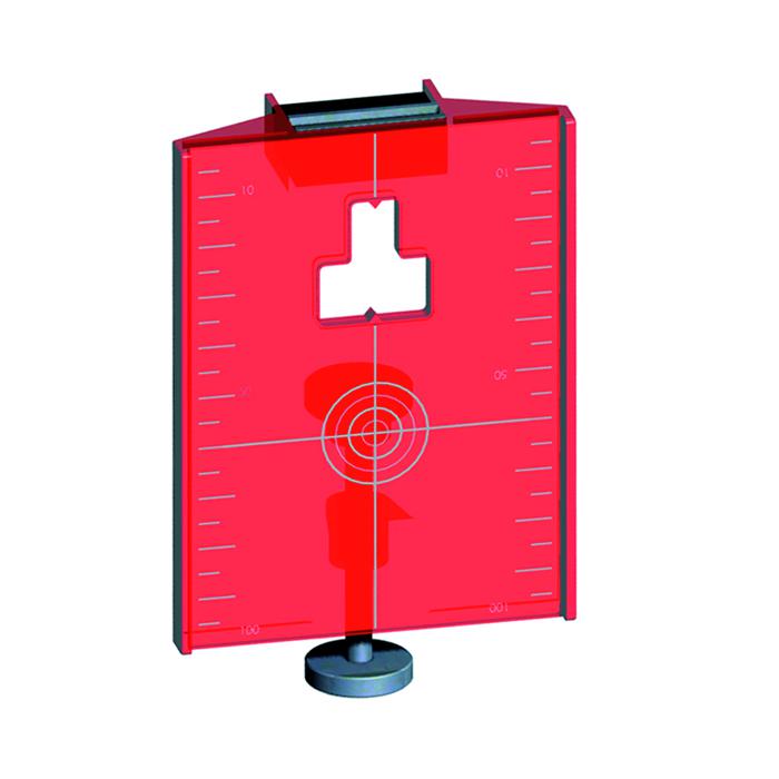 Magnetic target plate - for all rotary lasers or laser measuring devices