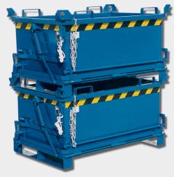 Tilting bottom container - 0.5 m³ to 2 m³ capacity - up to 2000 kg load - type K
