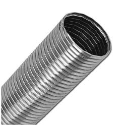 Tuyau métallique - en acier inoxydable - joint en coton - Ø intérieur 80 à 300 mm - Ø extérieur 89 à 315 mm - Prix au rouleau