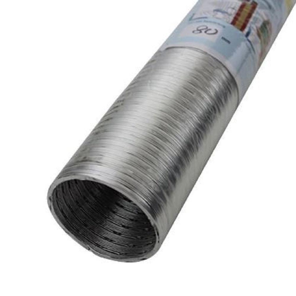 Tuyau souple en aluminium - 1 pli - ignifugé - jusqu'à 350 °C - longueur  2,5 m - Prix au rouleau