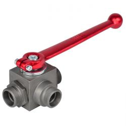 Ball Valve - 3-Way L-Type - With Compression Fitting Connection DIN 2353 Ligt Ty