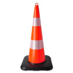 Traffic Cone - Soft-PVC Reflecting With Heavy Stand - 90 cm