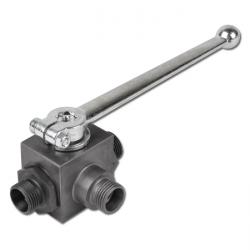 Ball Valves - 3-Way T-Type - With Compression Fitting Connection DIN 2353 Light