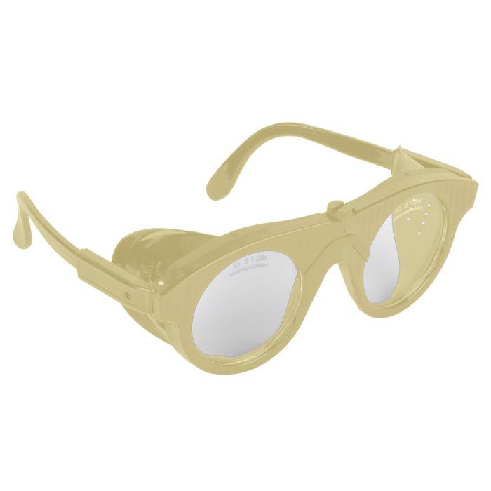 Uniwersalne okulary nylonowe - Ogólne zagrożenia mechaniczne, promieniowanie optyczne (UV / IR / spawania) - kolor beżowy, czarny